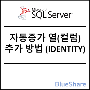 MSSQL 자동증가 열(컬럼) 추가 방법 (IDENTITY)