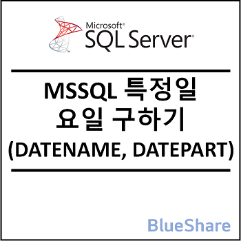 MSSQL 특정일 요일 구하기 (DATENAME, DATEPART)