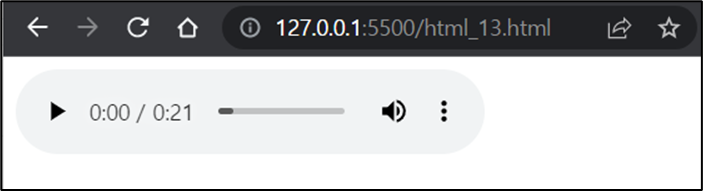 오디오 파일 크롬 브라우저 실행 화면