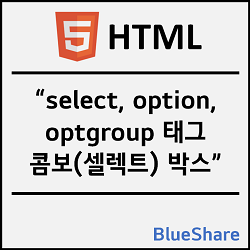 HTML select, option, optgroup 태그 - 콤보(셀렉트) 박스