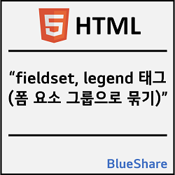 HTML fieldset, legend 태그 - 폼 요소 그룹으로 묶기