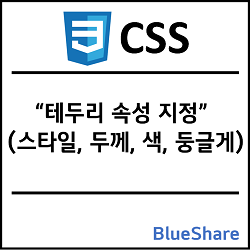 CSS 테두리 속성 지정 (스타일, 두께, 색, 둥글게)