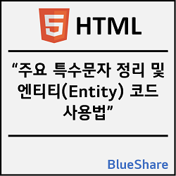 HTML 주요 특수문자 정리 및 엔티티(Entity) 코드 사용법