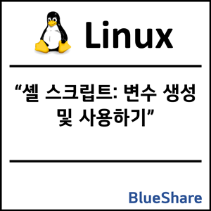 리눅스 셸 스크립트: 변수 생성 및 사용하기
