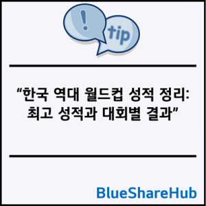 한국 역대 월드컵 성적 정리: 최고 성적과 대회별 결과