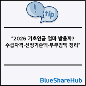 2026 기초연금 얼마 받을까? 수급자격·선정기준액·부부감액 정리